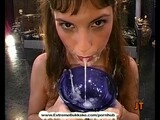 Latest bukkake slut gets her holes stretched